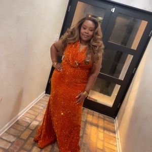 Velvet & Sequin Formal Gown